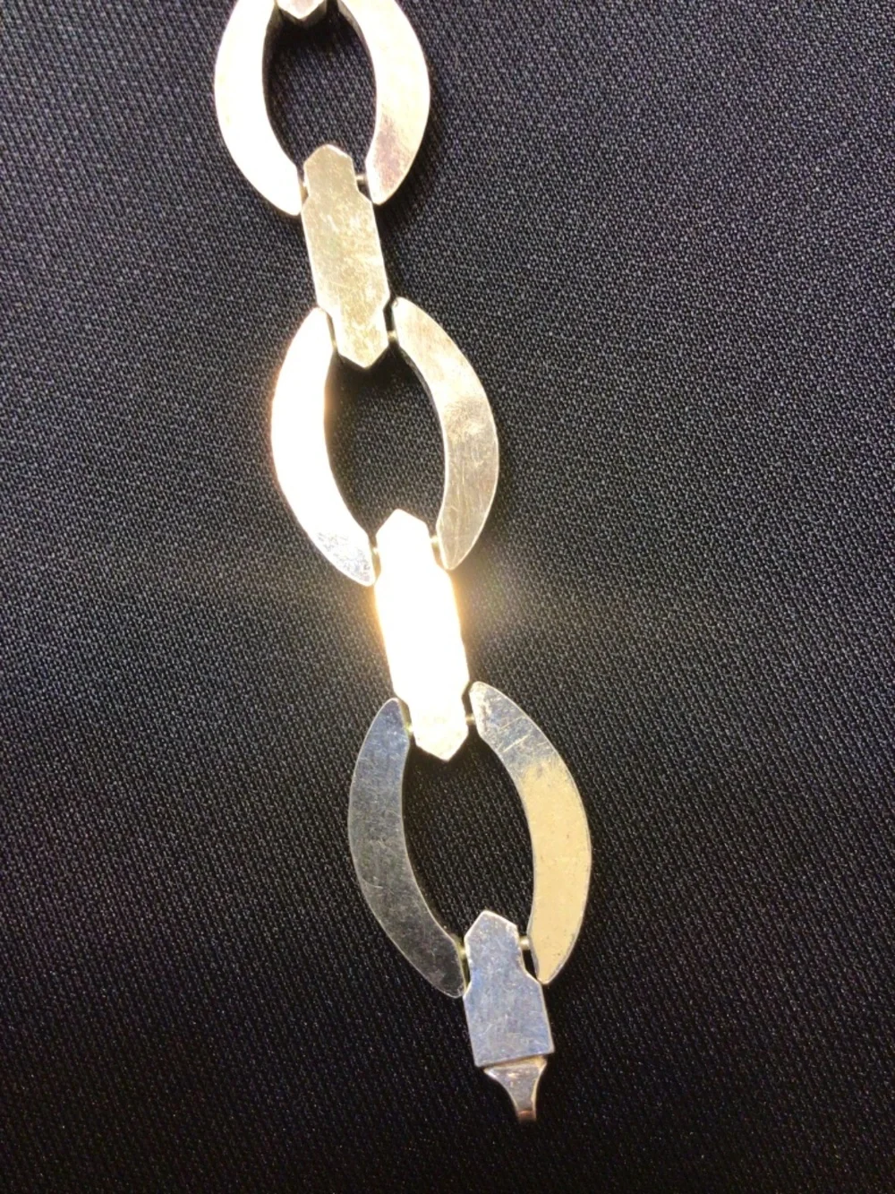 Stylish Sterling Silver Oval Link Bracelet 925 Italy
